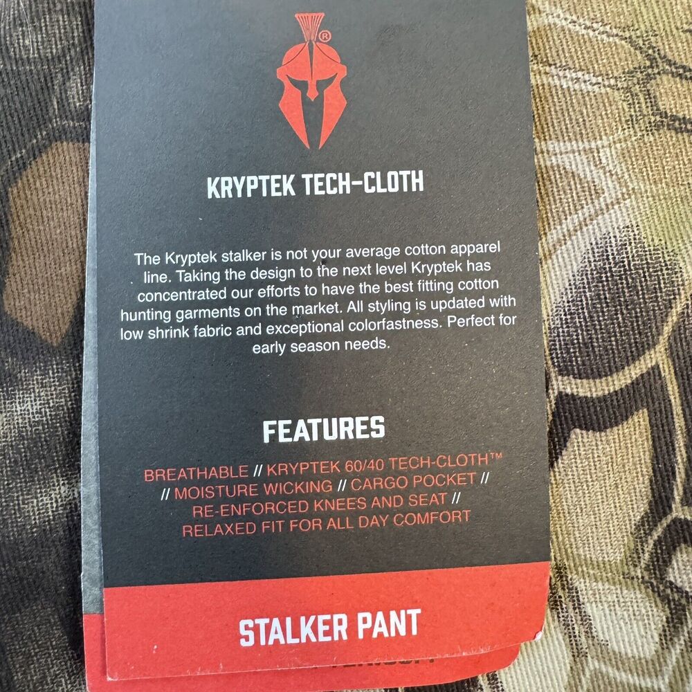 Kryptek Pants Men Size  L L Highlander Stalker Camo Tall Hunting 16STABH5L - Picture 13 of 16